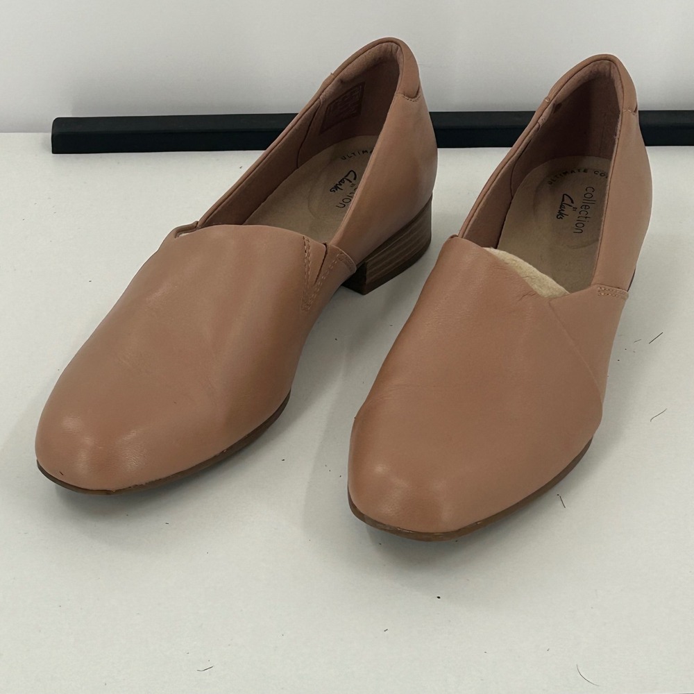 Clarks Collection Pure Tone Blush Pink Leather Loafers 261429323060 Womens 8.5 N